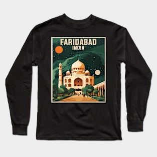 Faridabad India Vintage Tourism Travel Long Sleeve T-Shirt